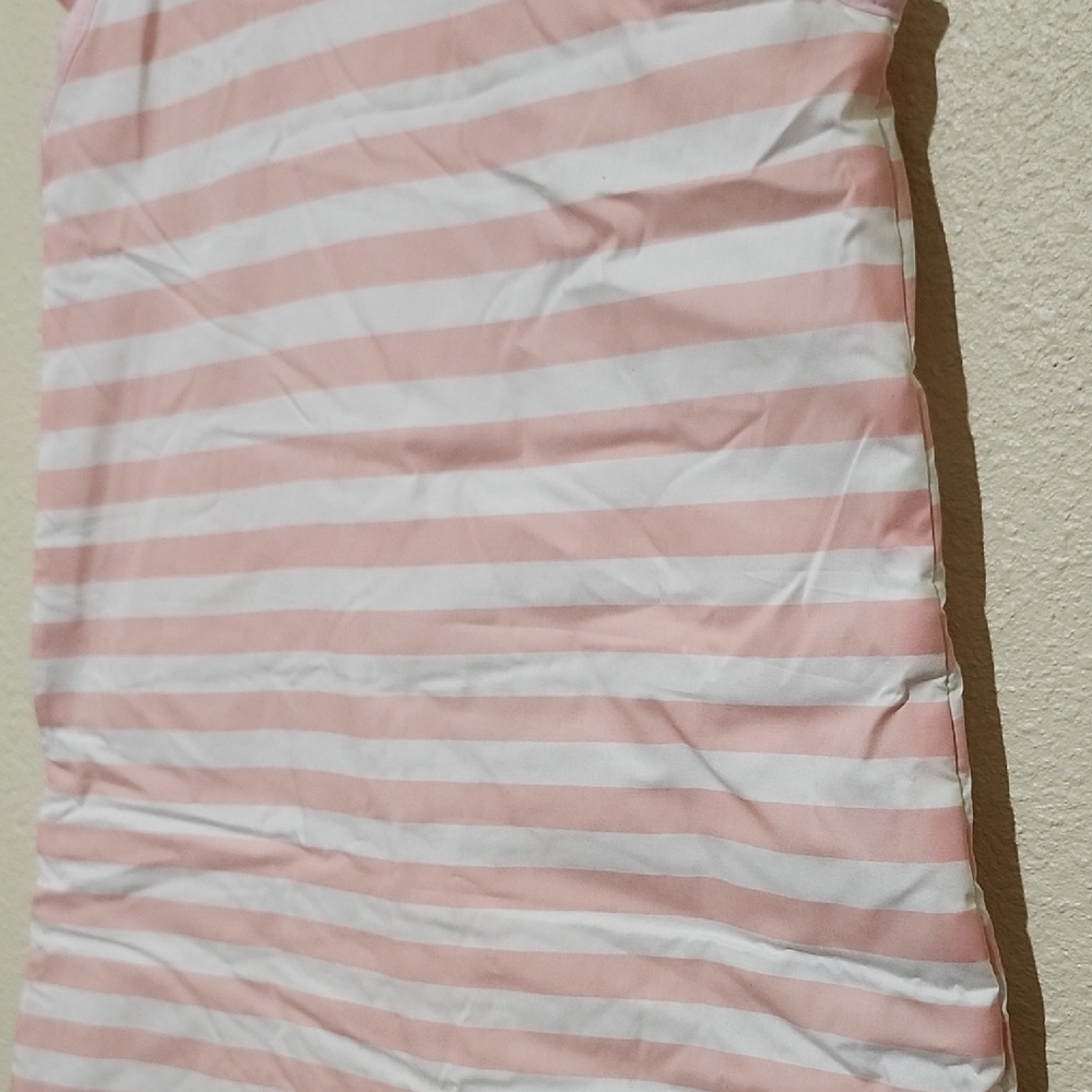 Pink and White Striped Sleeveless Sleep Sack with FLAMINGO - Picture 5 of 8